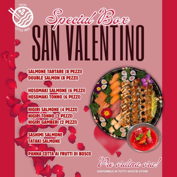 set de sushis pour la saint valentin